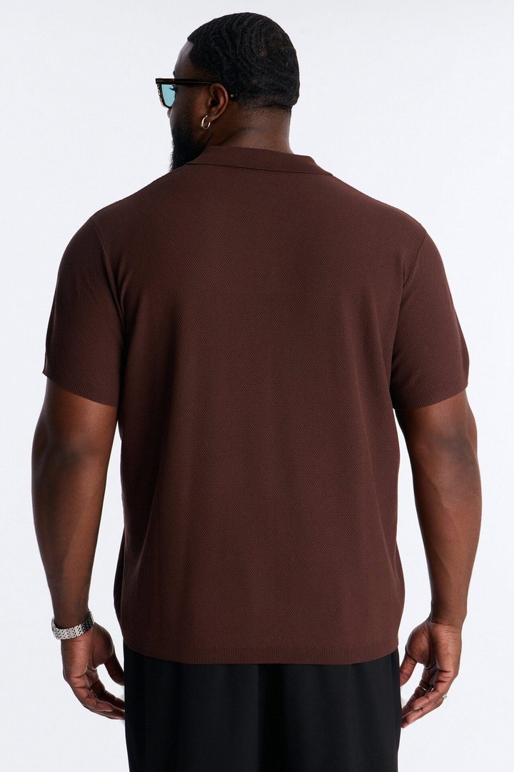 Everyday Pocket Pique Polo - Brown