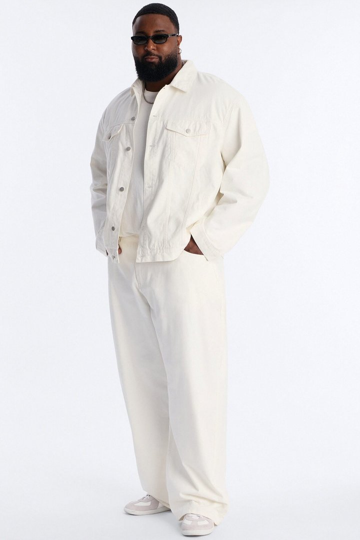 Coast Oversized Trucker Denim Jacket - Off White