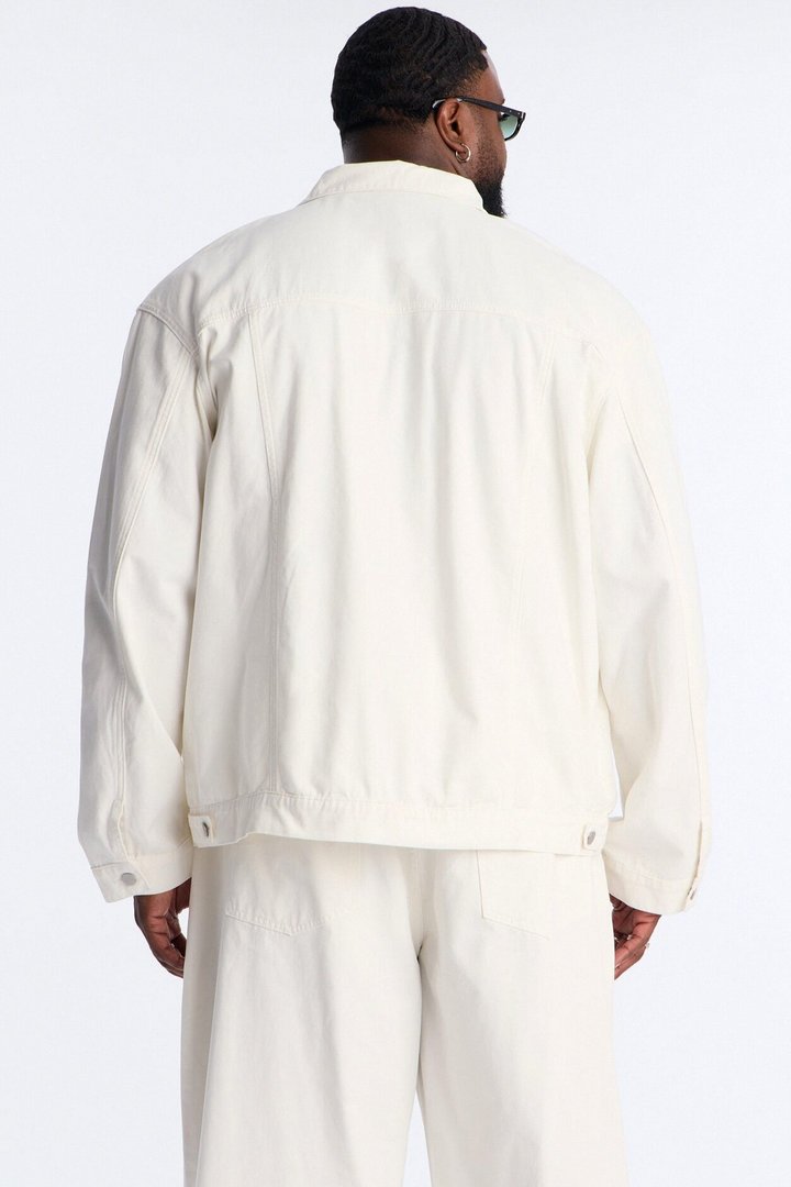 Coast Oversized Trucker Denim Jacket - Off White