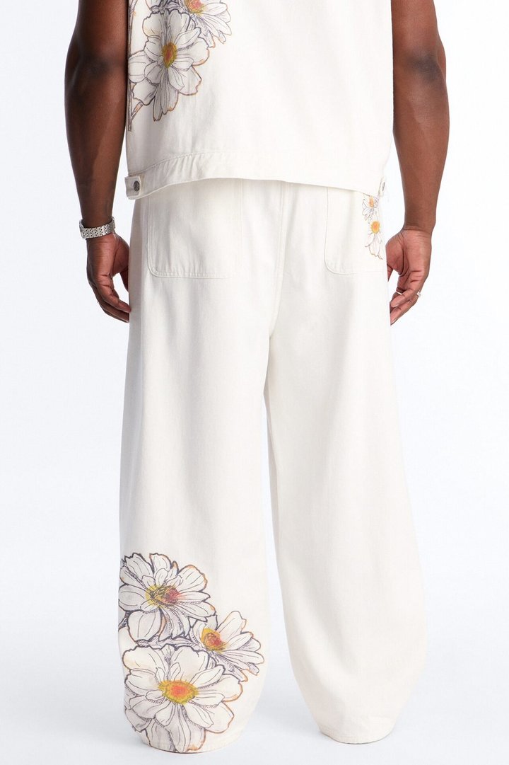 Maison Flora Baggy Jean - White
