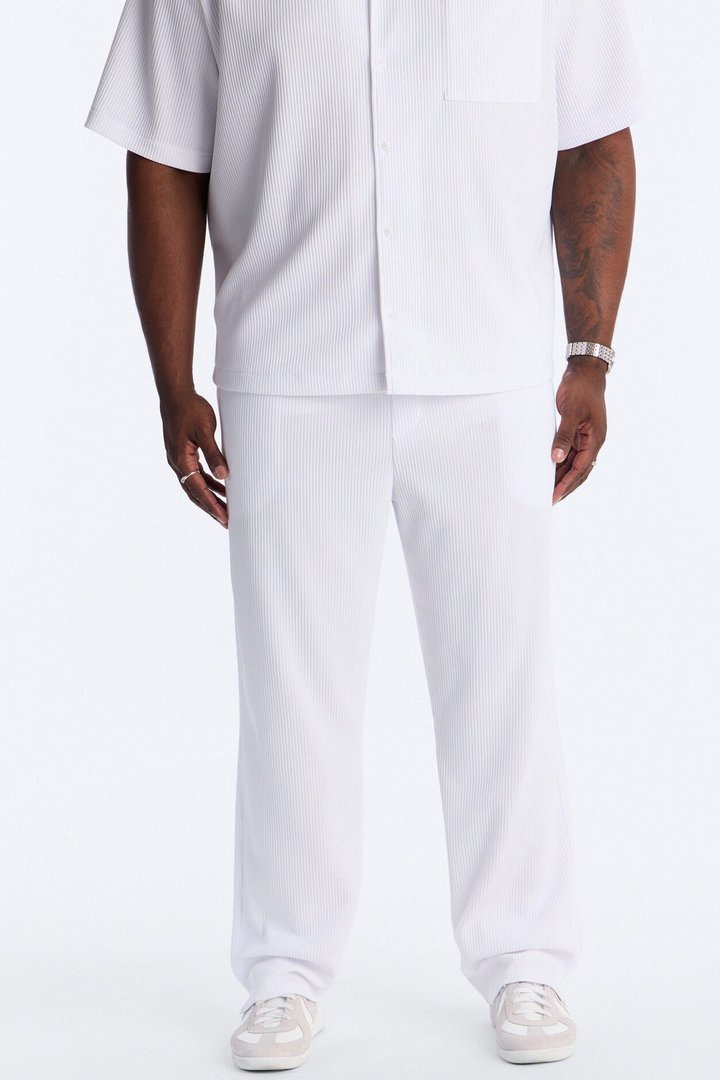 Show Up Slim Slit Pants - White