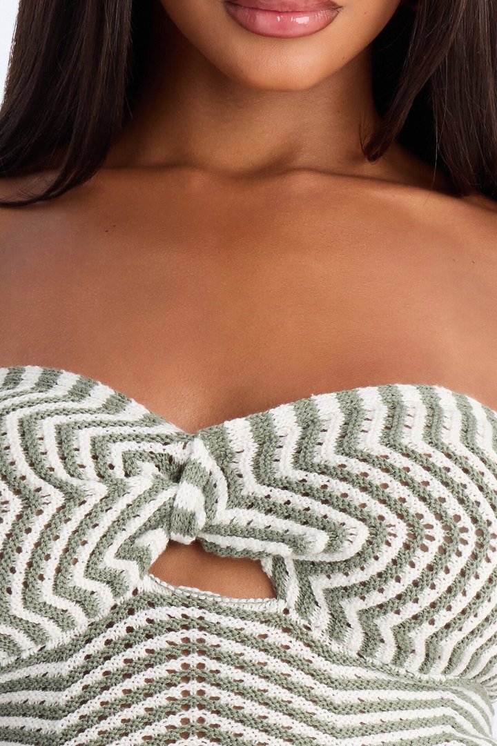 Coraline Crochet Maxi Skirt Set - Olive