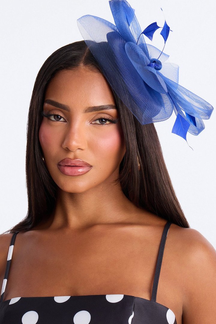 Rose Of The Run Fascinator - Blue