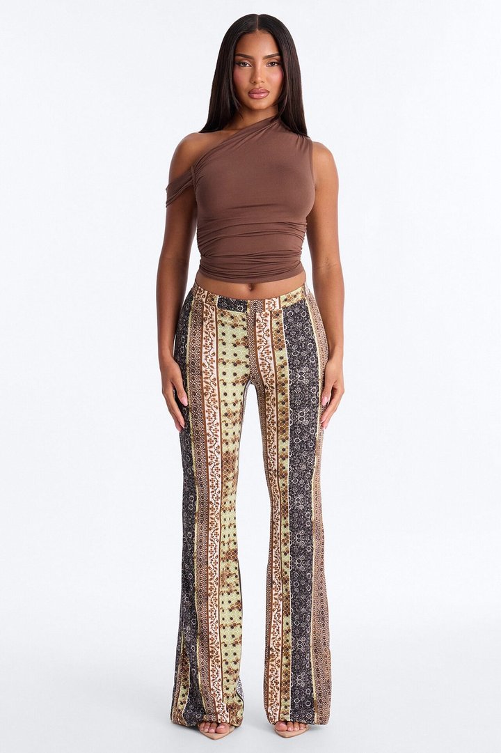 Adria Flare Pant - Green/combo