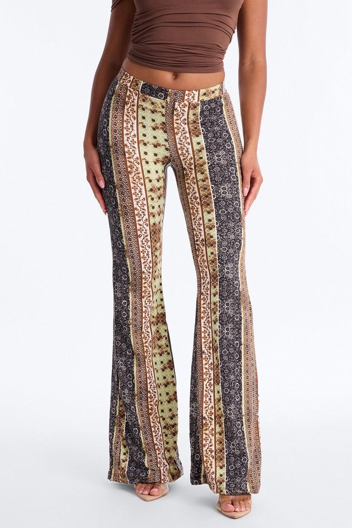 Adria Flare Pant - Green/combo