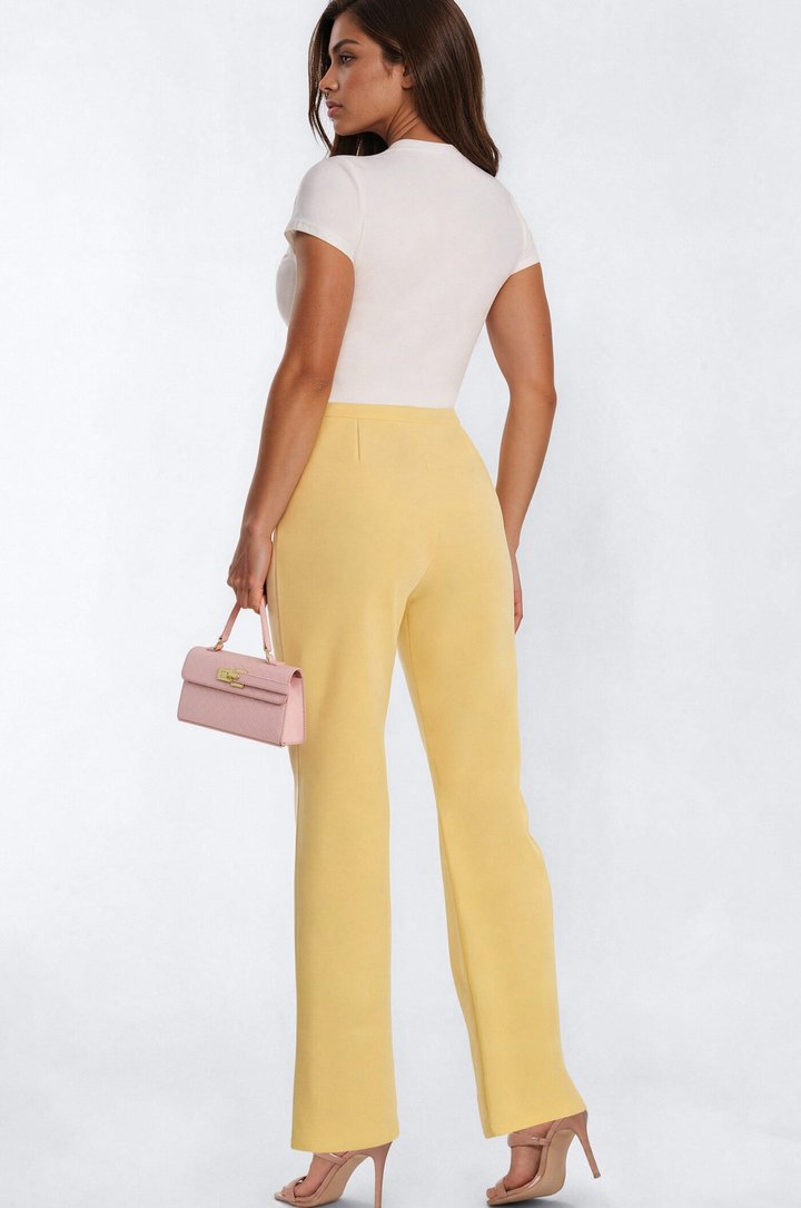 Core Competency Straight Leg Trouser - Butter Yellow