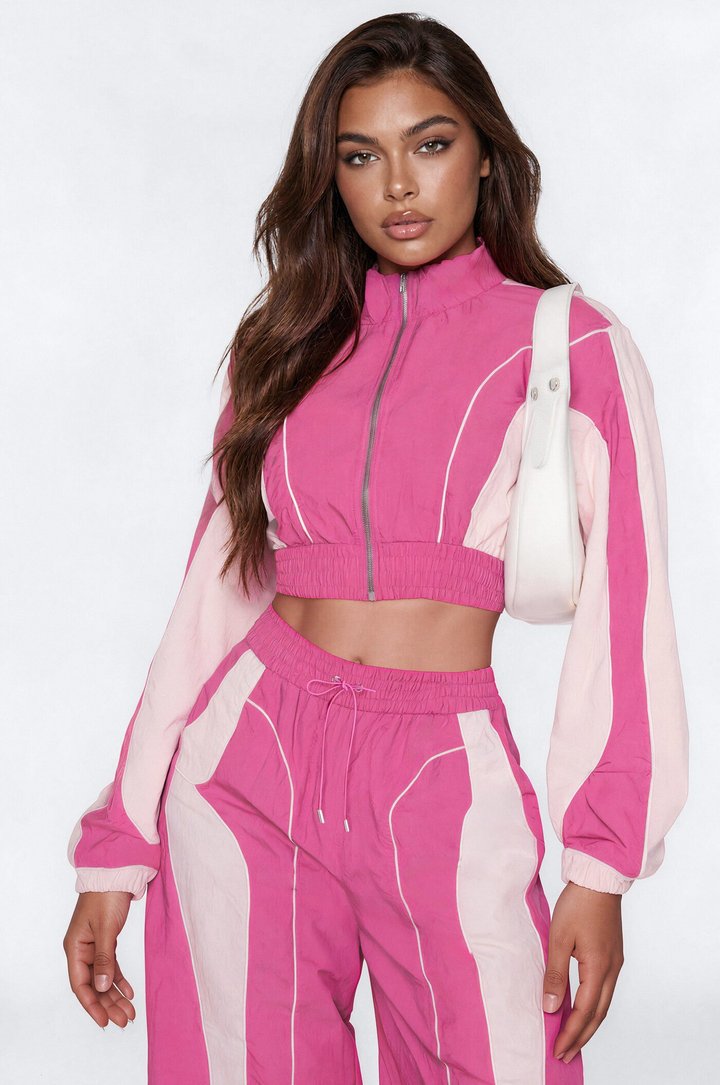 New Era Colorblock Windbreaker Jacket - Pink/combo