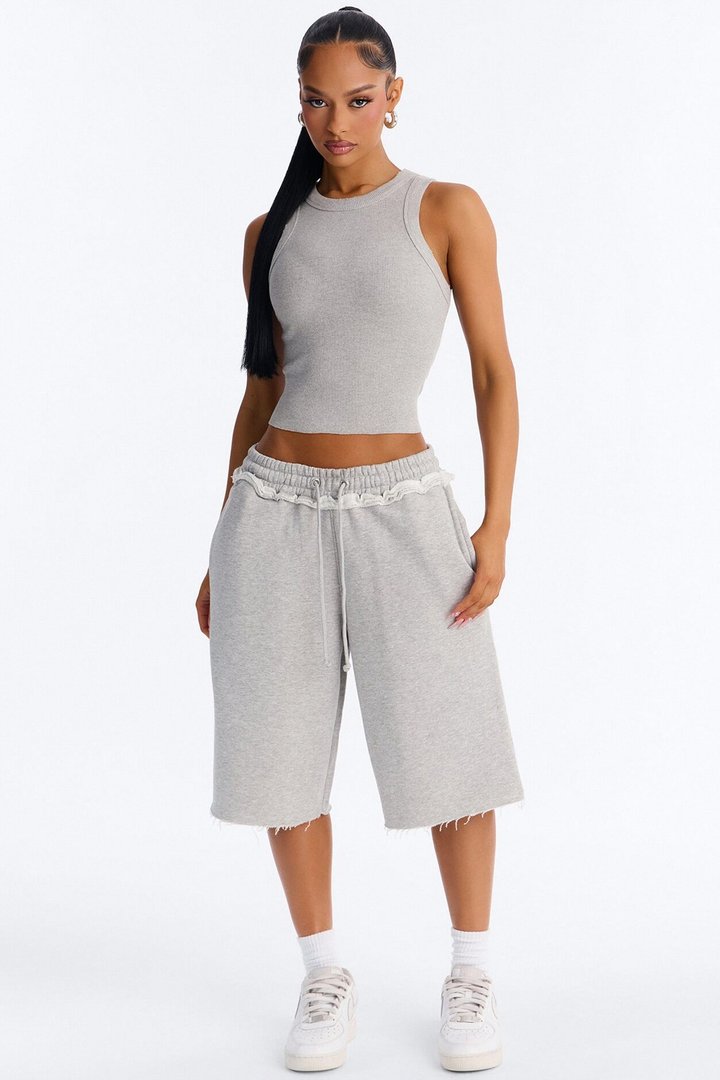 Laura Fleece Jort Set - Grey
