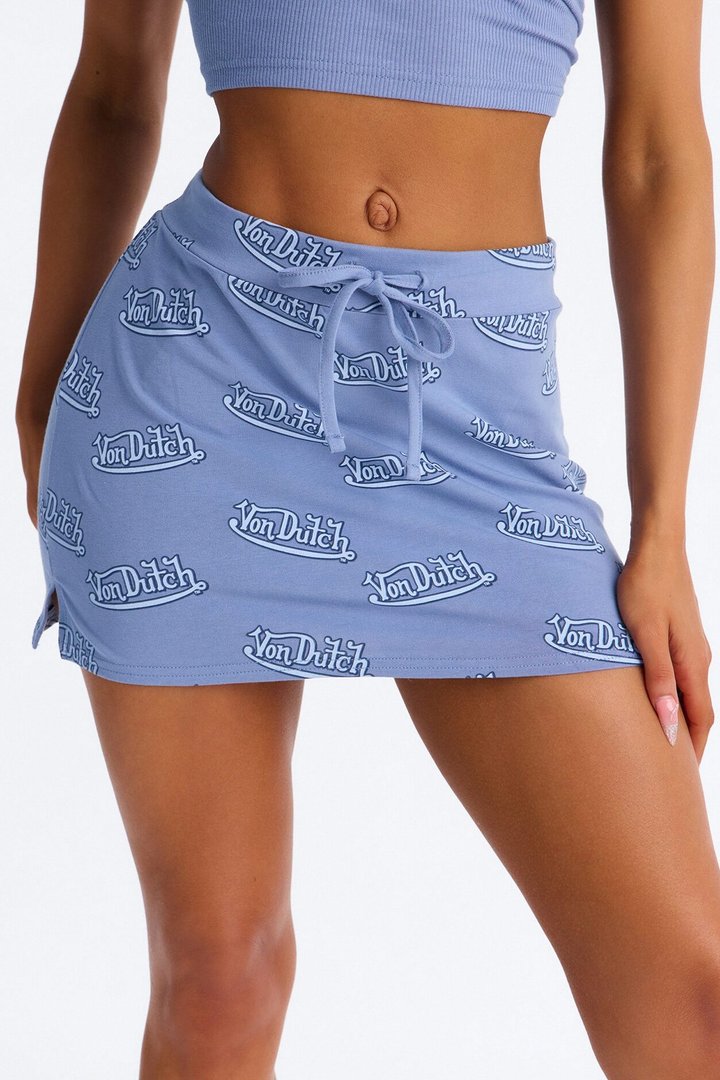Von Dutch Logo Mini Skirt - Denim