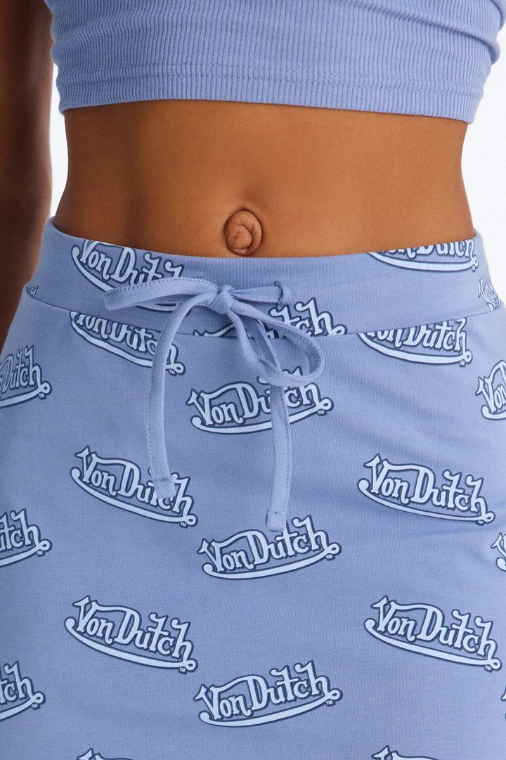 Von Dutch Logo Mini Skirt - Denim