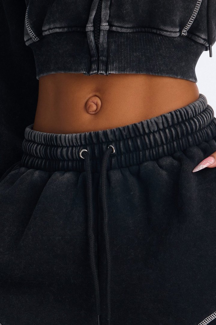 Norah Washed Lounge Short - Black