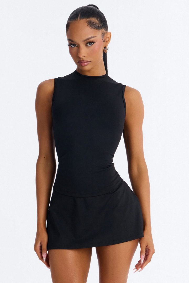 Sadie Sleeveless Skirt Set - Black