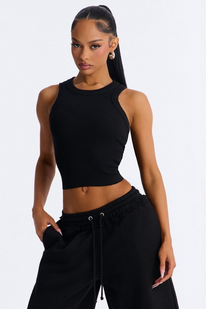 Laura Fleece Jort Set - Black