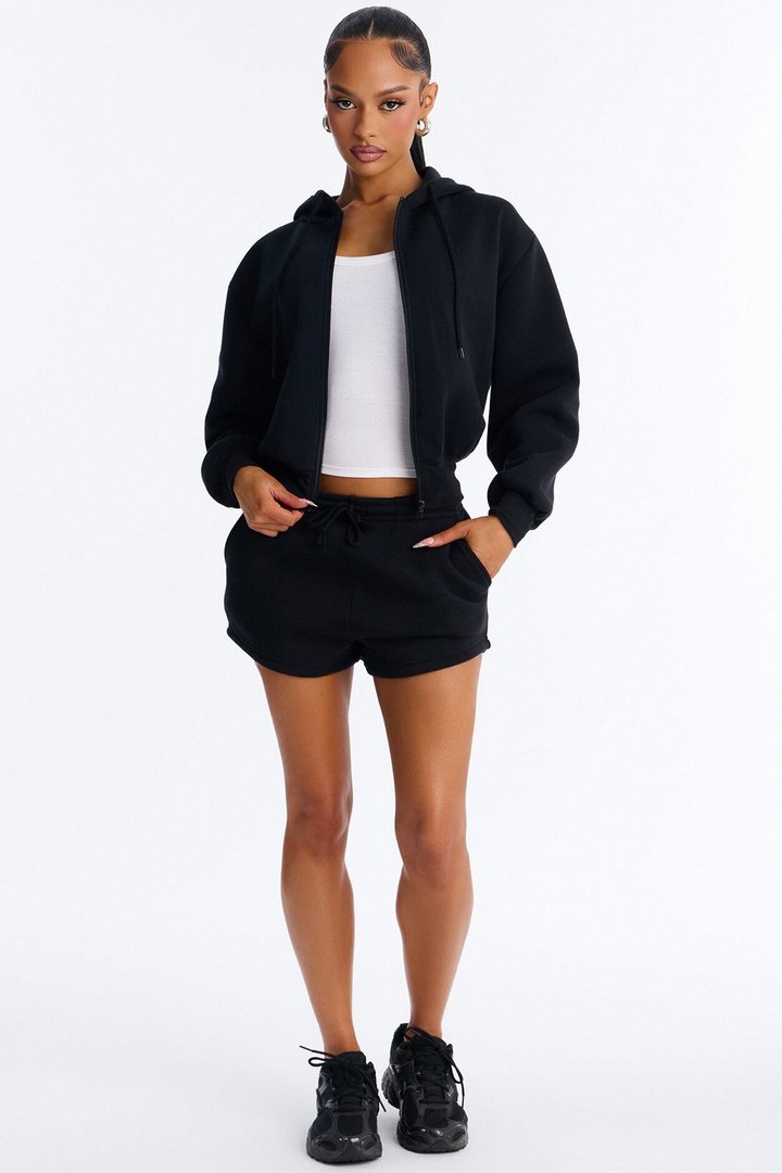 Bride To Be Fleece Short Set - Black/Pink