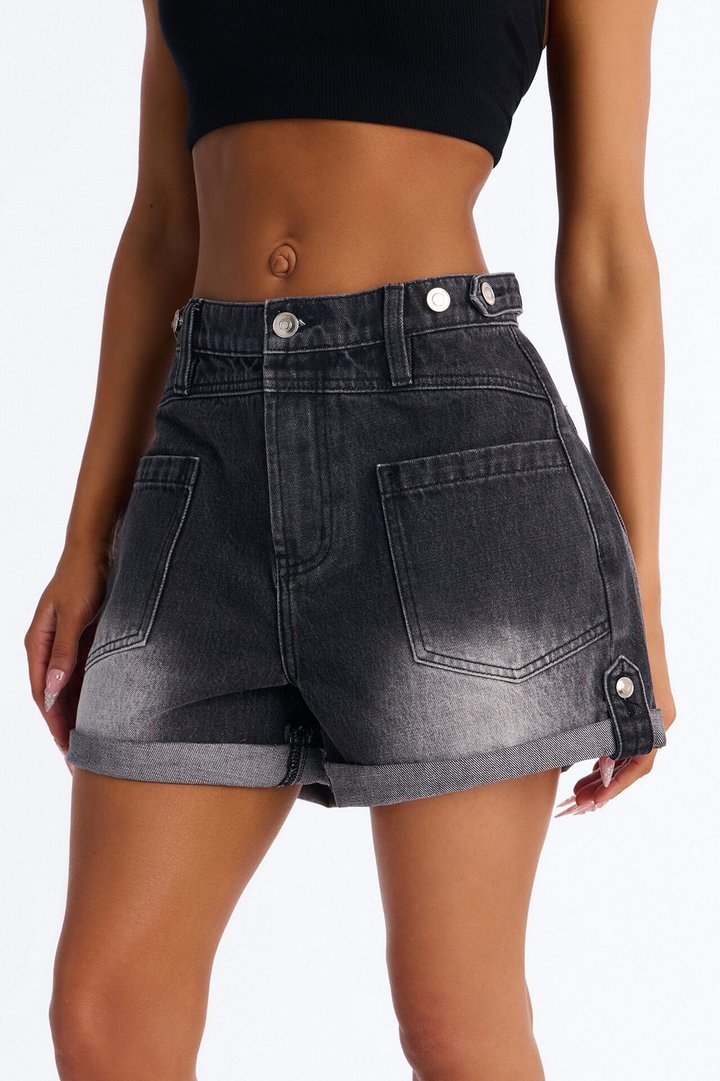 Bowery Denim Shorts - Black Wash