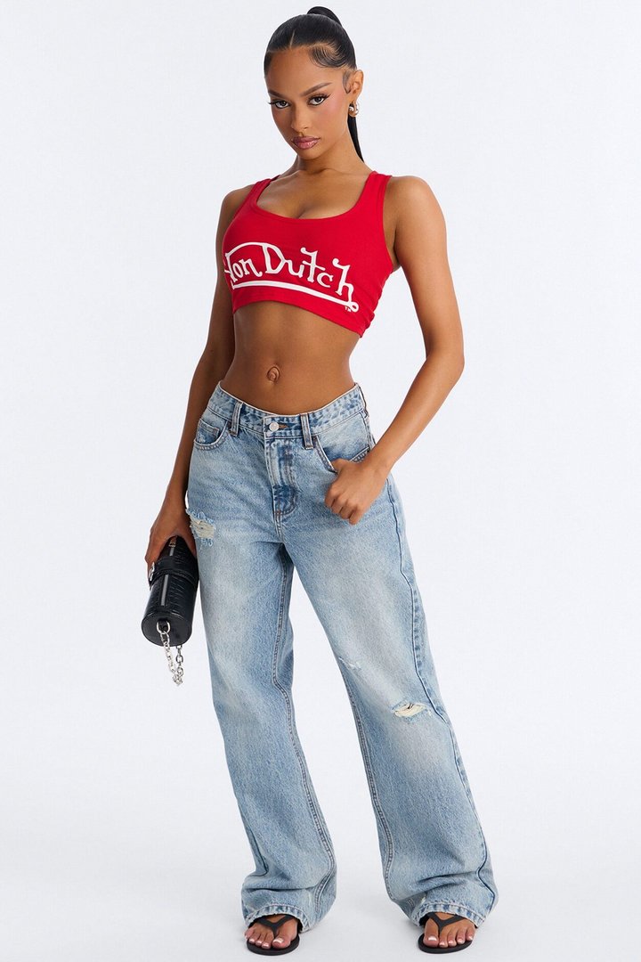 Von Dutch Logo Tank - Red