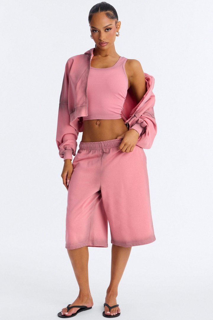 Sam French Terry 3 Piece Jort Set - Pink