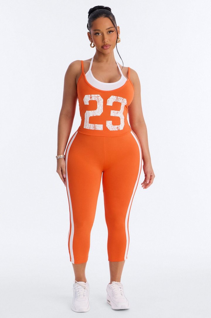 Hot Player 23 Capri Legging Set - Orange