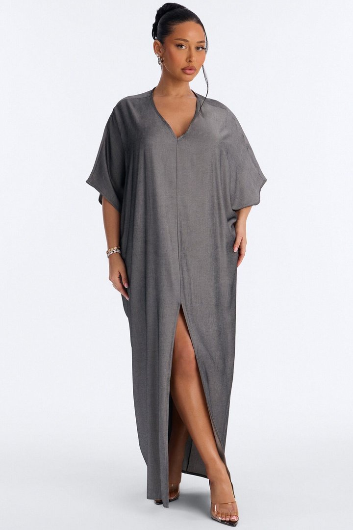 Still A Big Deal Maxi Dress - Grey