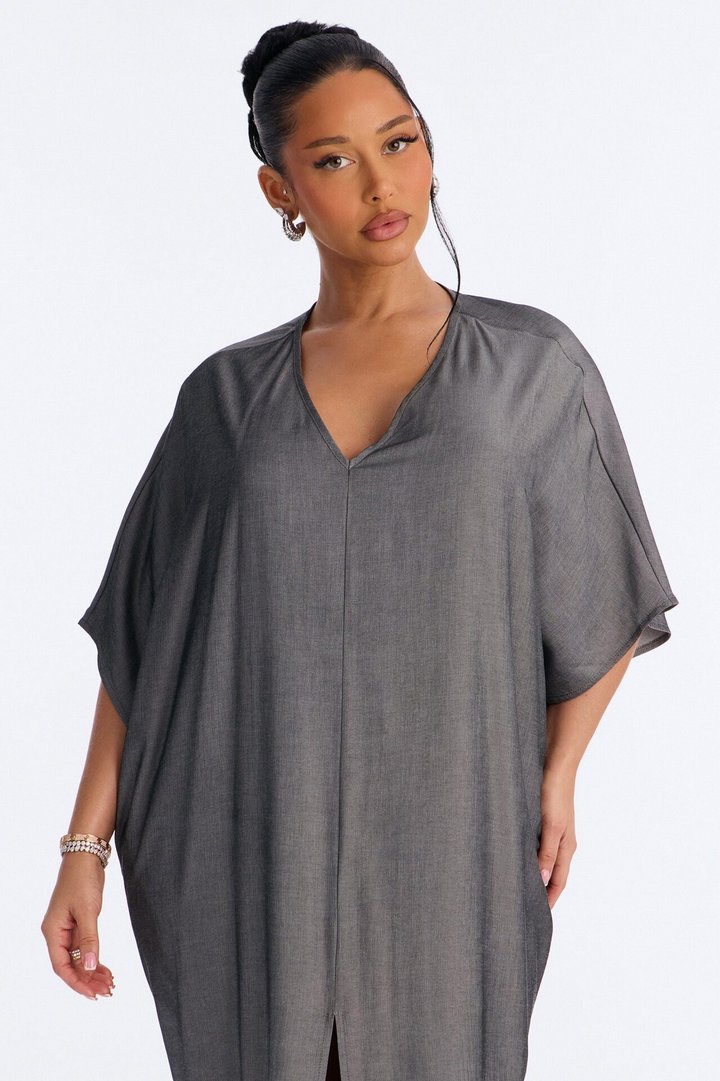 Still A Big Deal Maxi Dress - Grey