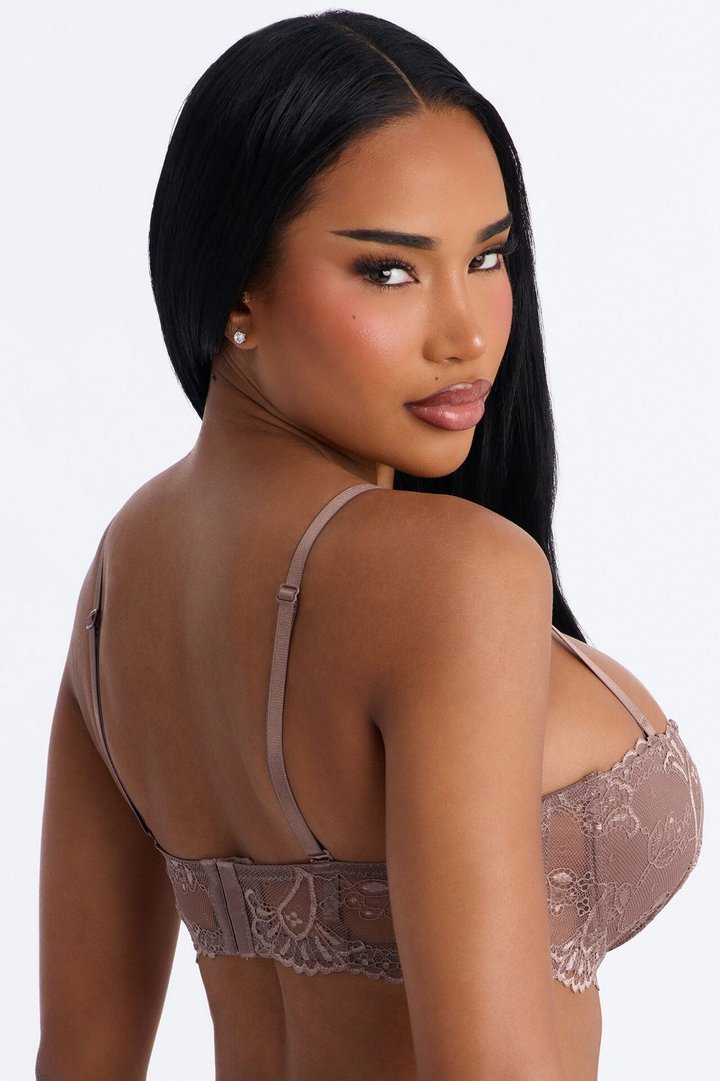 Daily Lover Lace Extreme Push Up Strapless Multi-Way Bra - Taupe