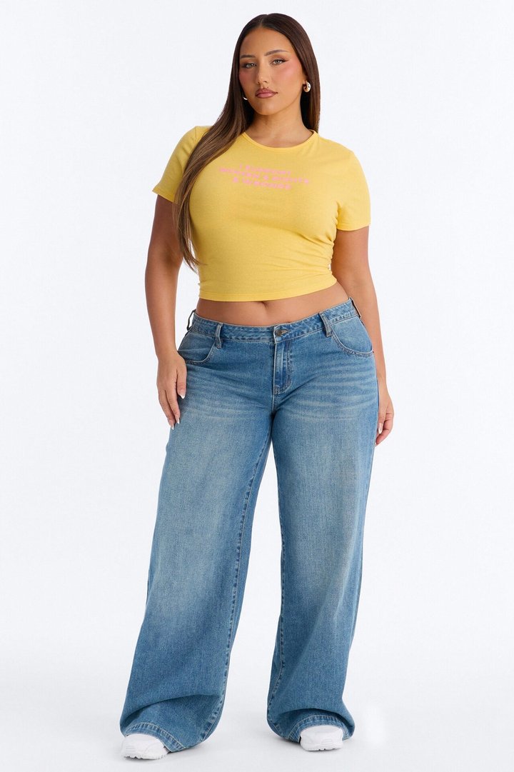 Supporting Those Rights Baby Tee - Yellow