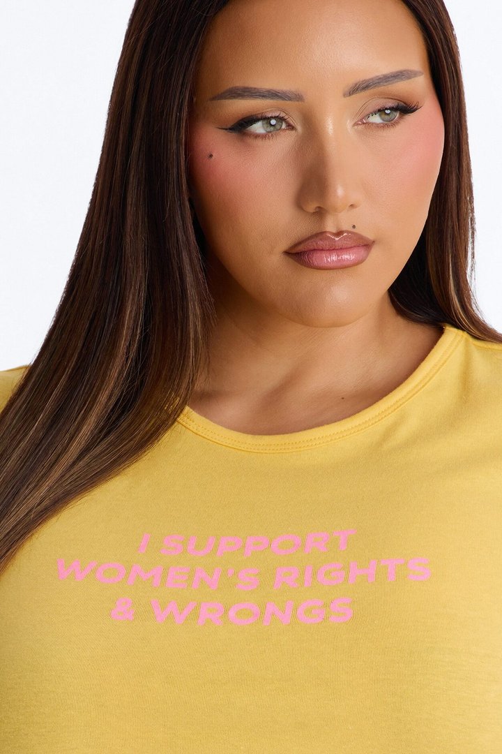 Supporting Those Rights Baby Tee - Yellow