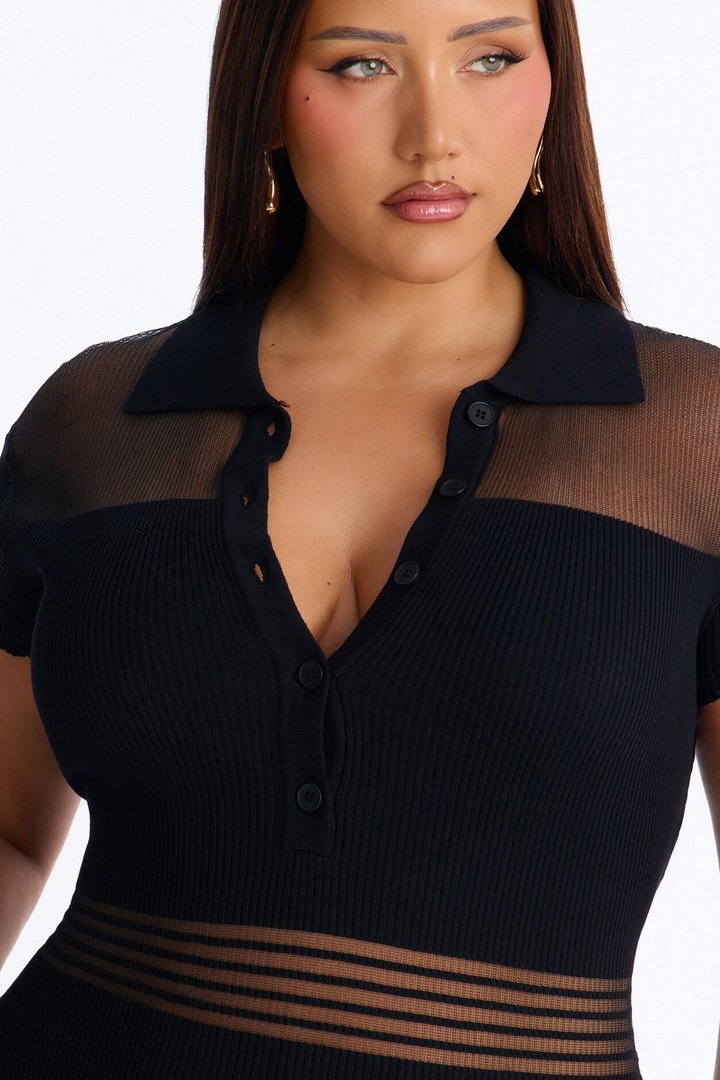 Carolynn Sweater Maxi Dress - Black