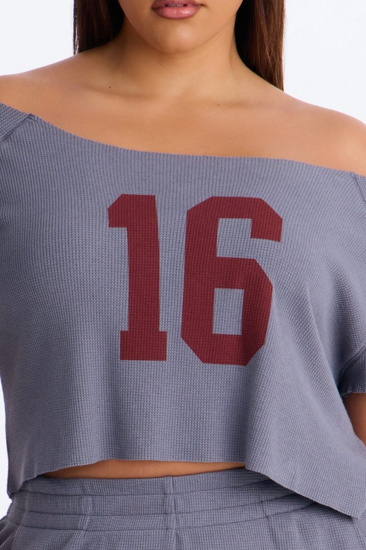Off Season 16' Waffle Short Set - Slate Blue