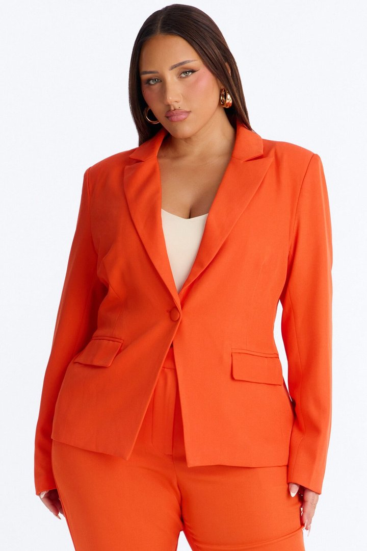 Breaking Even Blazer - Tangerine