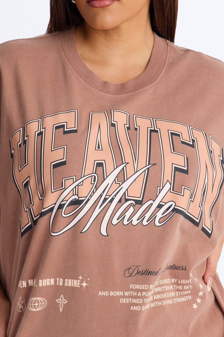Heaven Made Short Sleeve T-Shirt - Brown
