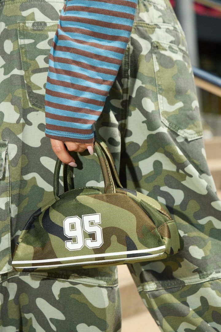 Street Famous Canvas Satchel Handbag - Camouflage