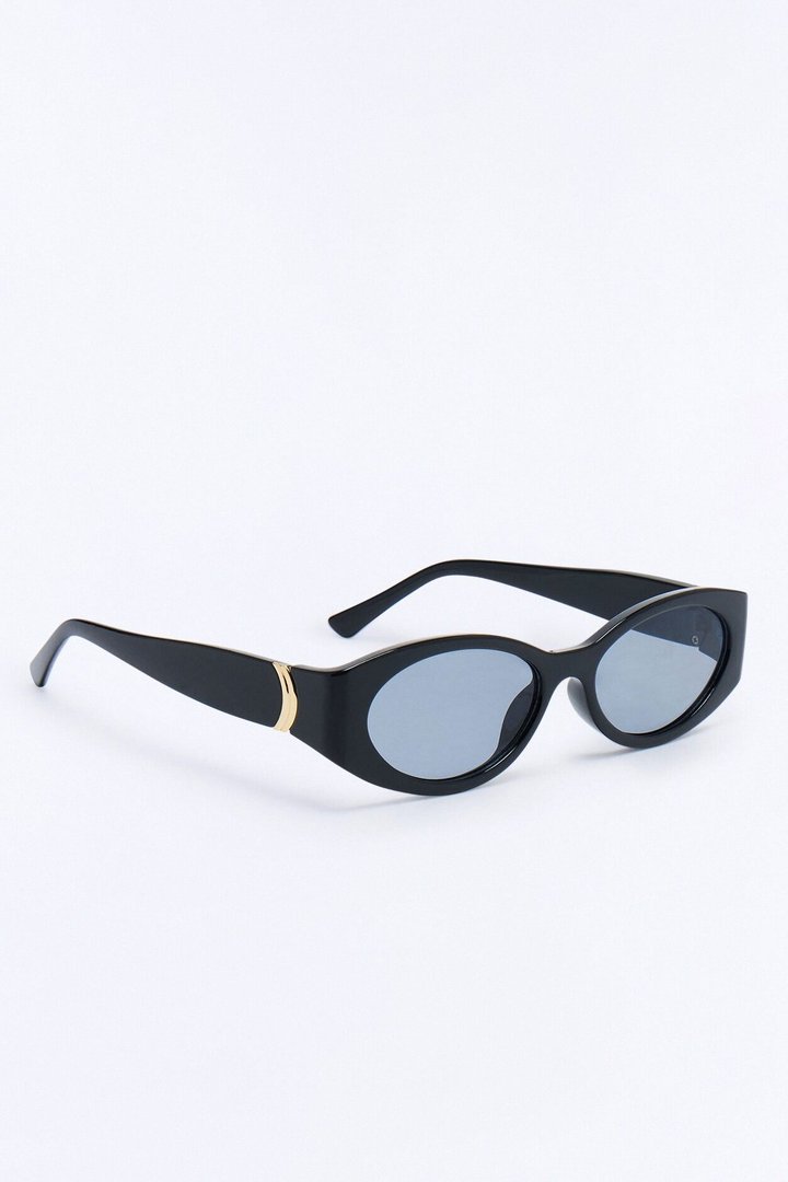 Crescent Moon Glow Sunglasses - Black