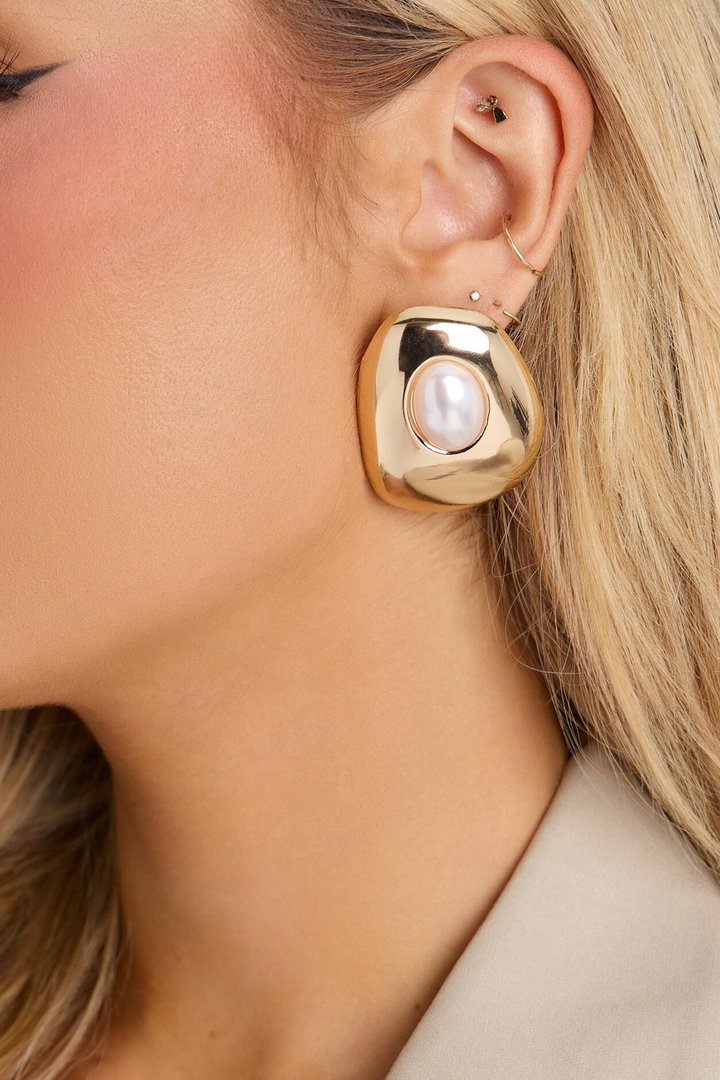 Adora Earrings - White/Gold