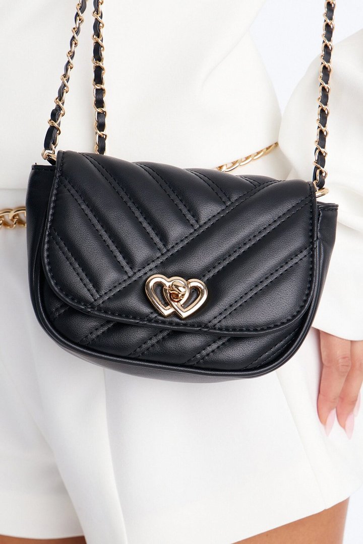 Top Priority Faux Leather Crossbody Bag - Black