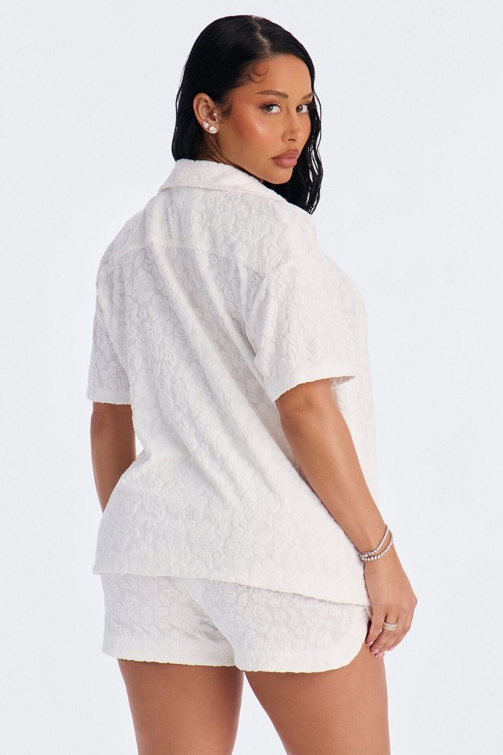 Your One And Only Bikini And Coverup Short Set - White