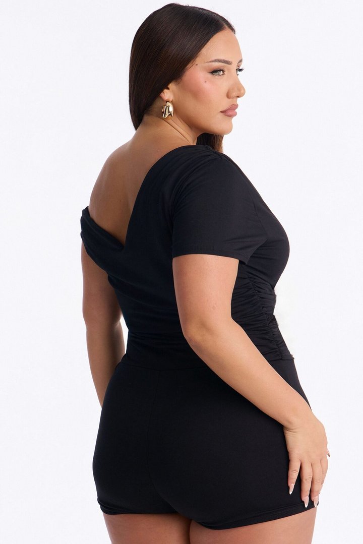 Rhia Hardware Micro Romper - Black
