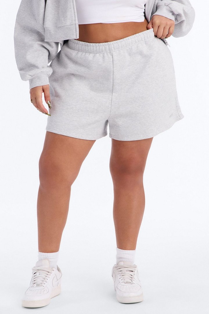 Libby Fleece Sweat Short - Heather Grey
