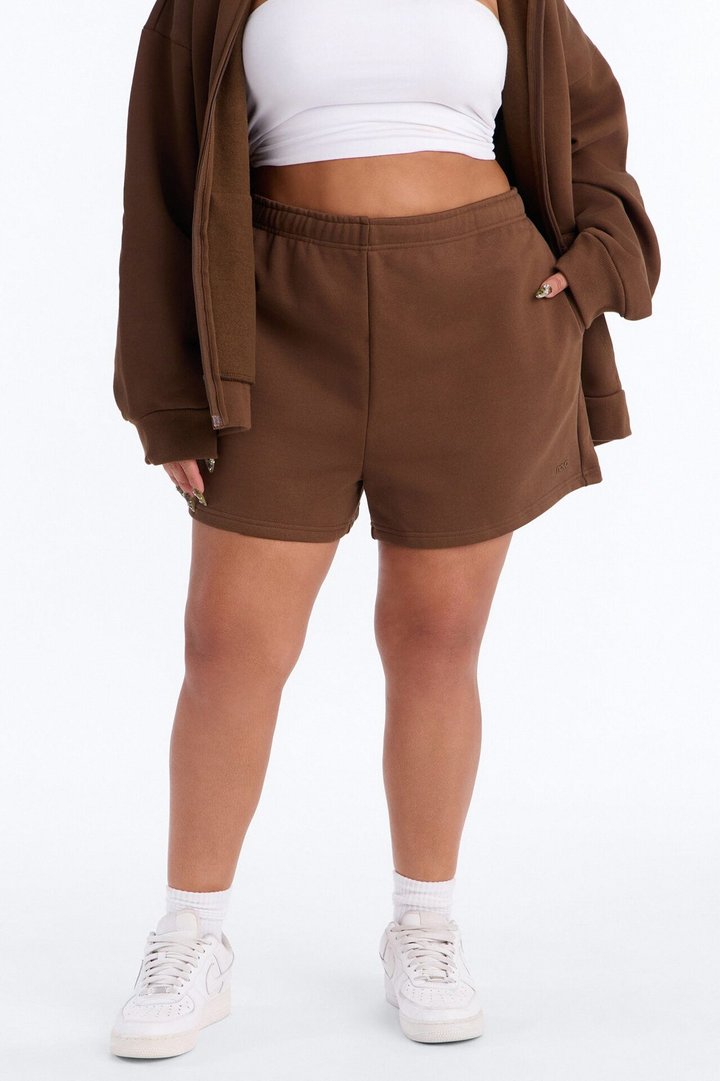 Libby Fleece Sweat Short - Brown