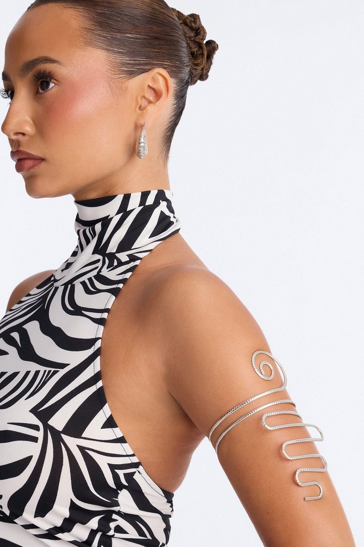 Swirling Arm Cuff - Silver