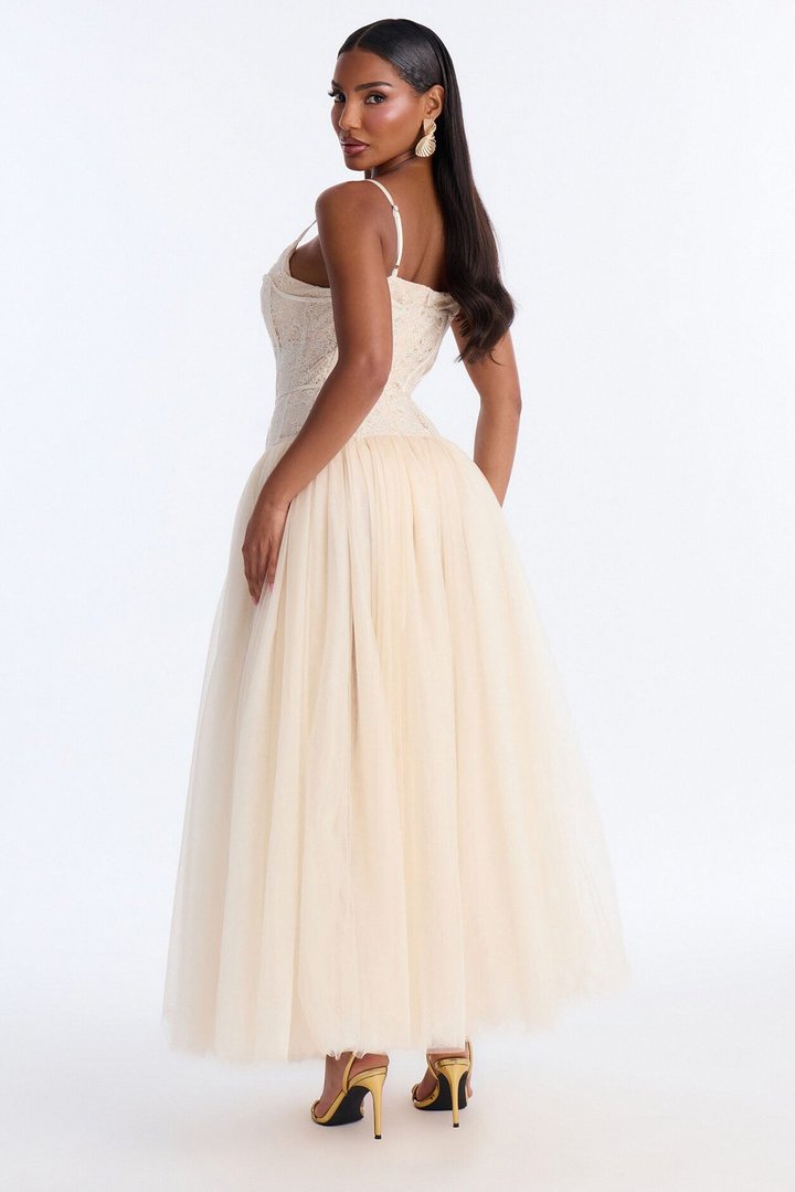 Lover Girl Lace Gown - Cream