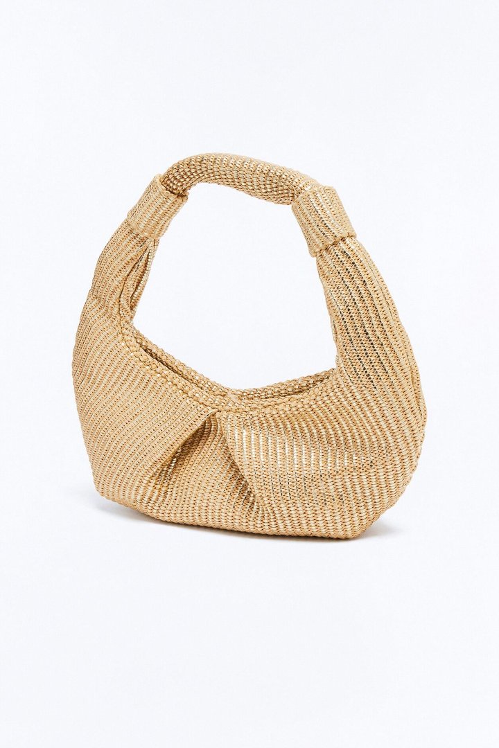 In The Moonlight Straw Shoulder Bag - Natural/Combo