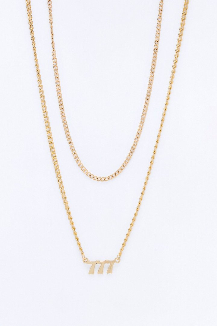 Lucky 7's Layered Necklace - Gold