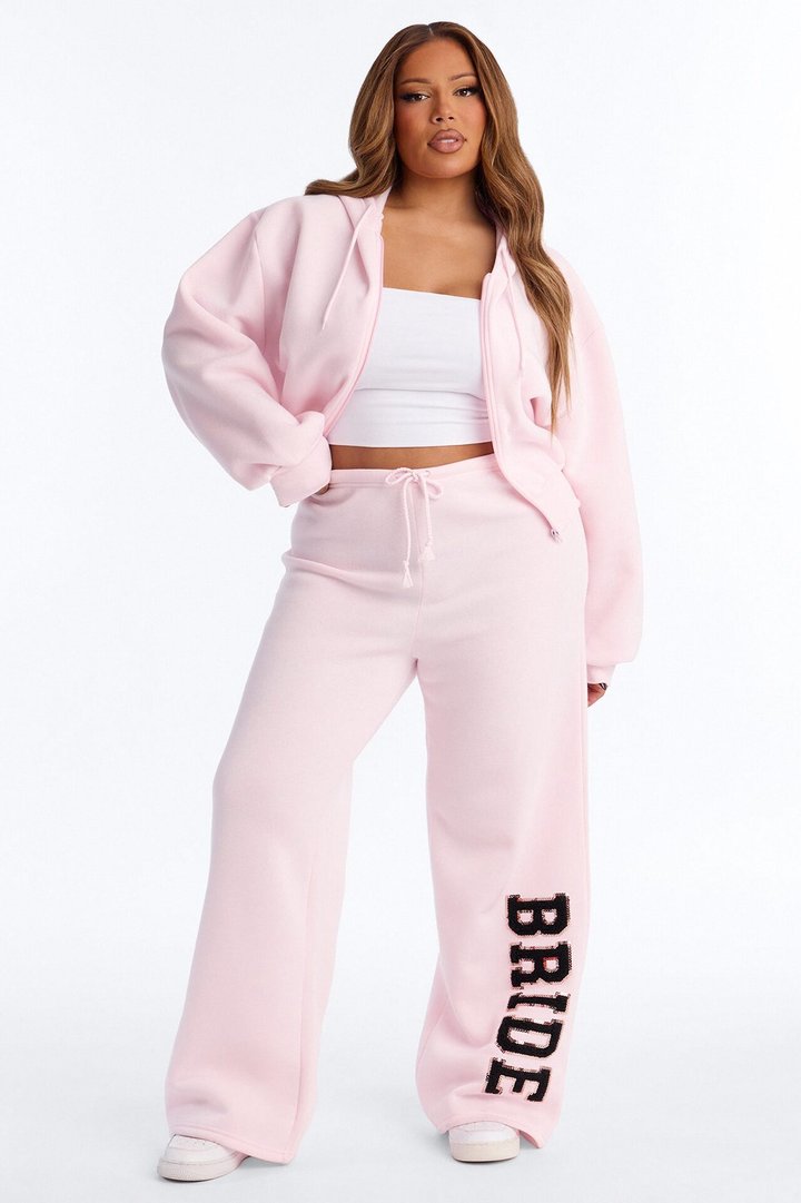 Bride To Be Fleece Pant Set - Pink/combo