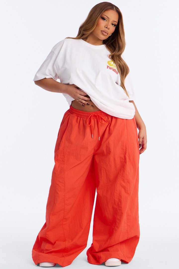 Static Energy Super Wide Leg Windbreaker Pant 33″ - Orange