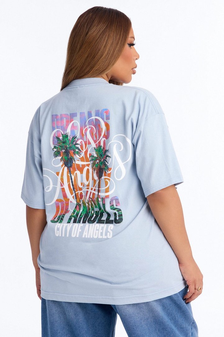 City Of Angles Forever Boxy Tee - Blue
