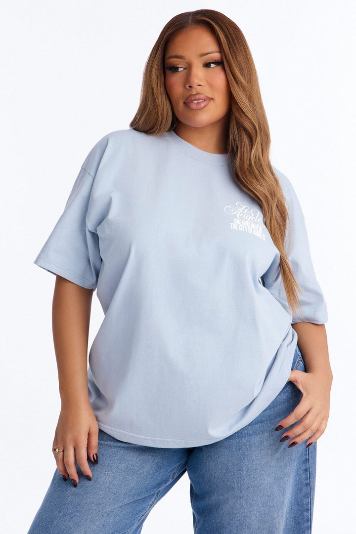 City Of Angles Forever Boxy Tee - Blue