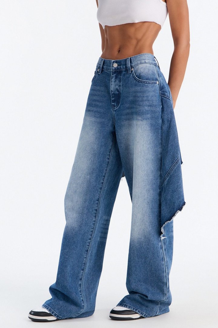 Halfway There High Waist Wide Leg Jeans - Medium Wash