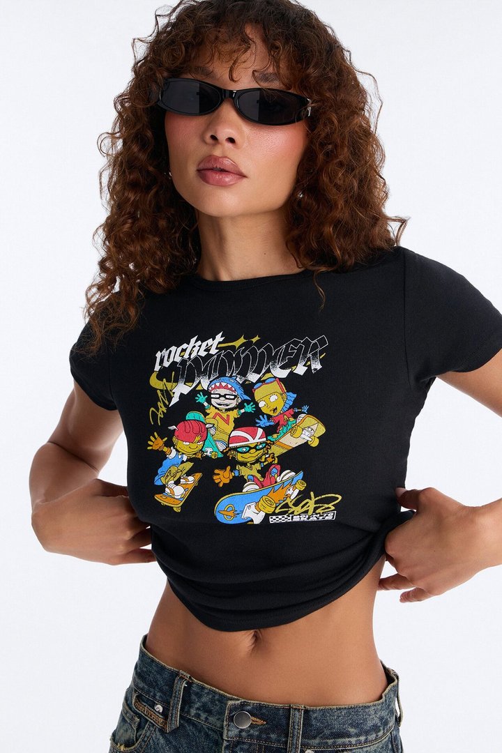 Rocket Power Baby Tee - Black