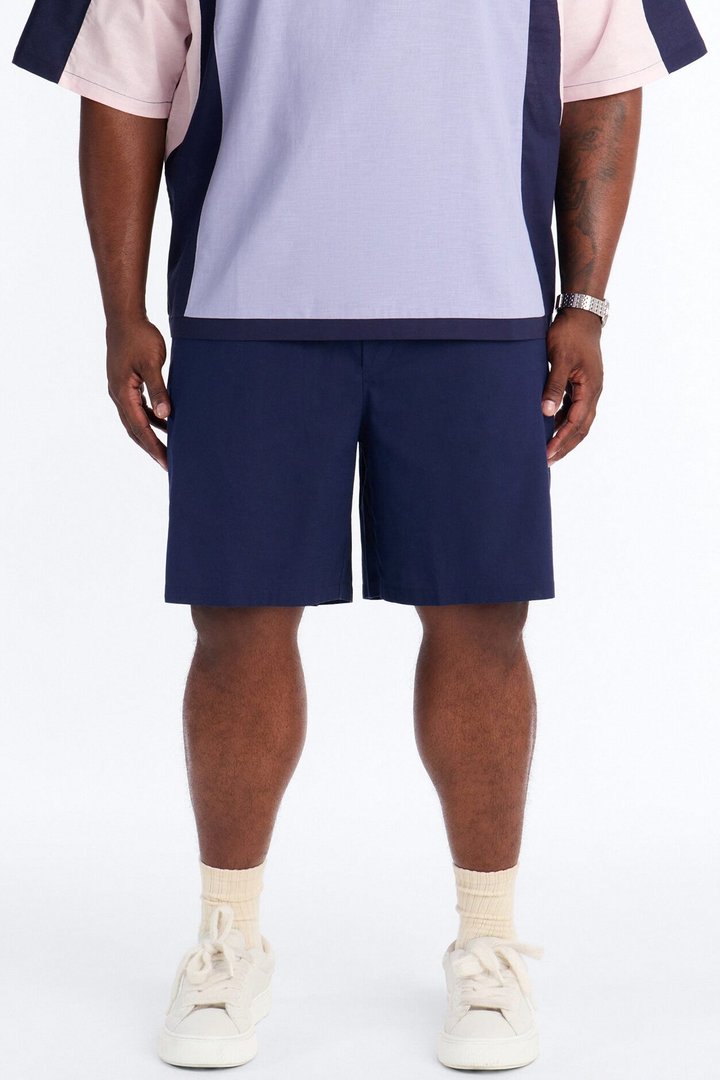 Basic Color Block Relaxed Short - Purple/combo